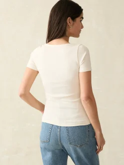 Women Faherty Brand Freestyle Rib Knit Tee -