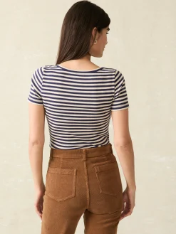 Women Faherty Brand Freestyle Rib Knit Tee -