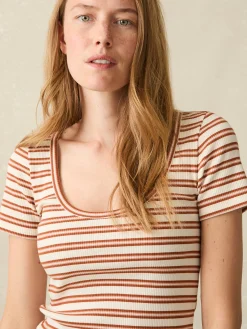 Women Faherty Brand Freestyle Rib Knit Tee -
