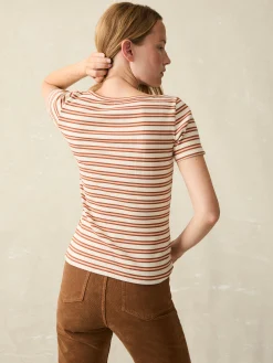 Women Faherty Brand Freestyle Rib Knit Tee -