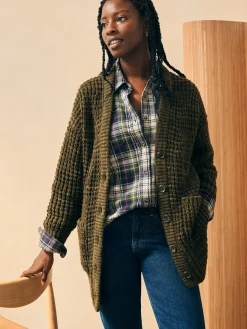 Women Faherty Brand Frost Waffle Cardigan -