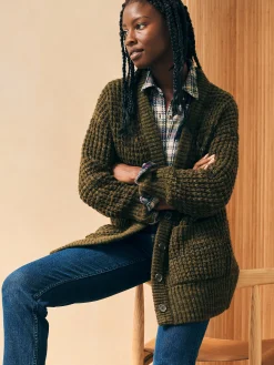 Women Faherty Brand Frost Waffle Cardigan -