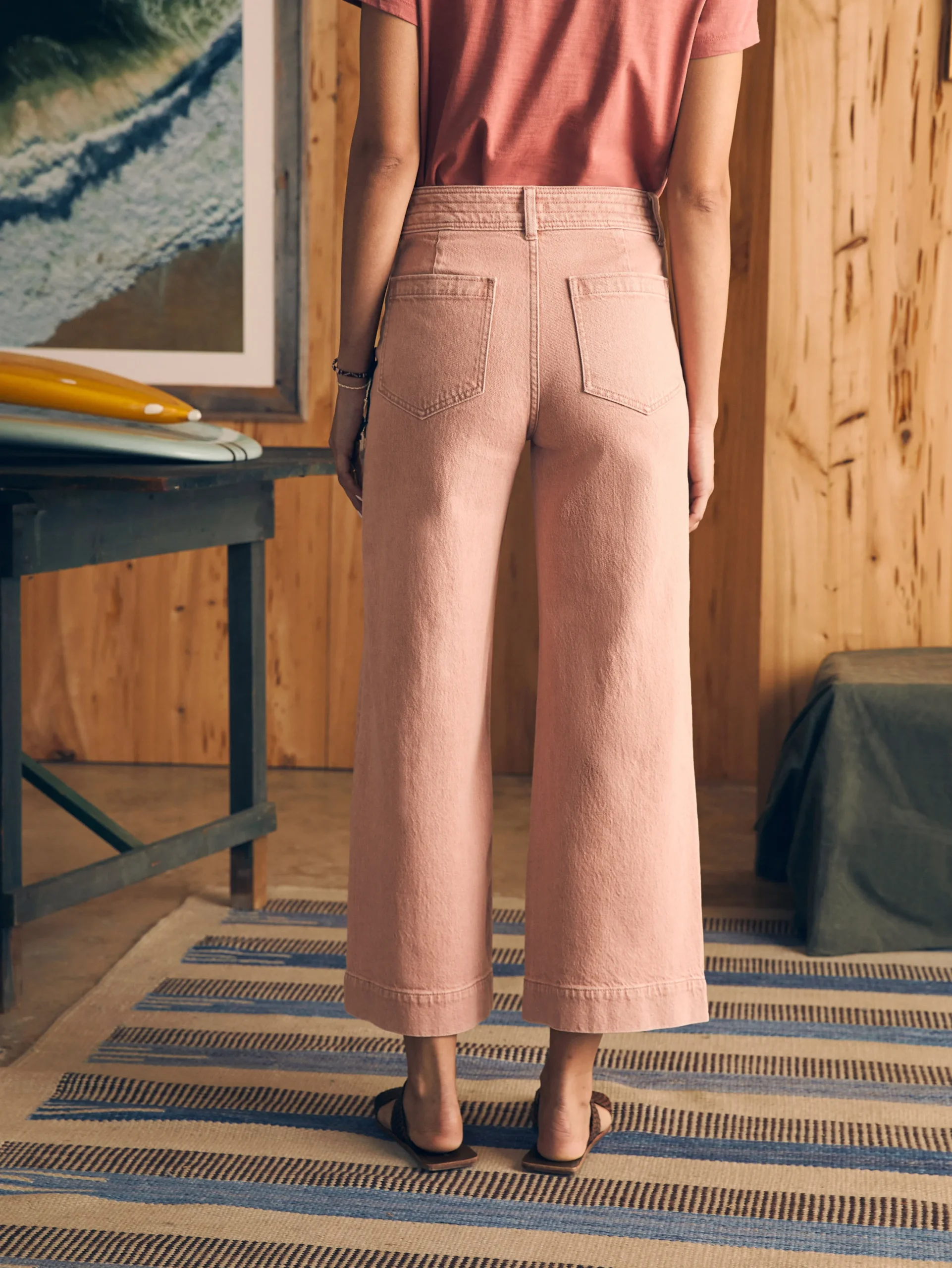 Women Faherty Brand Harbor Crop Jean -