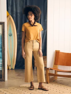 Women Faherty Brand Harbor Crop Jean -