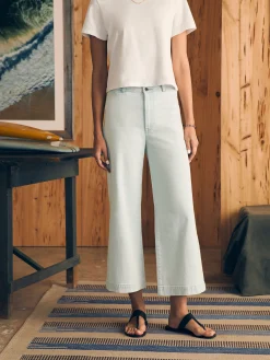 Women Faherty Brand Harbor Crop Jean -