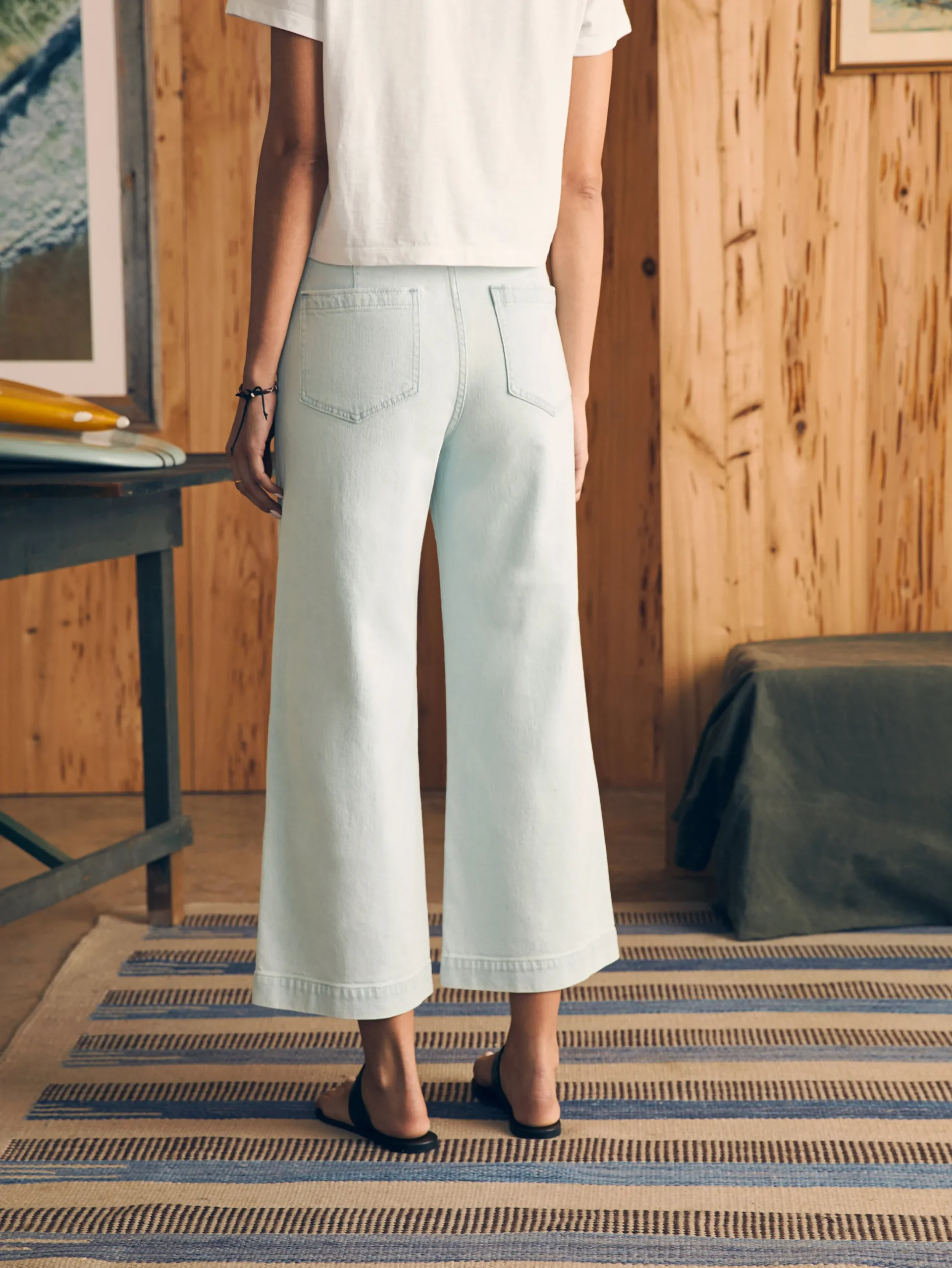 Women Faherty Brand Harbor Crop Jean -