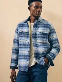 Faherty Brand High Pile Fleece Lined Wool CPO -