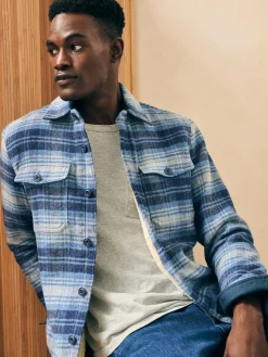 Faherty Brand High Pile Fleece Lined Wool CPO -