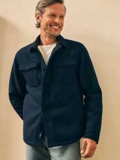 Faherty Brand High Pile Fleece Lined Wool CPO -