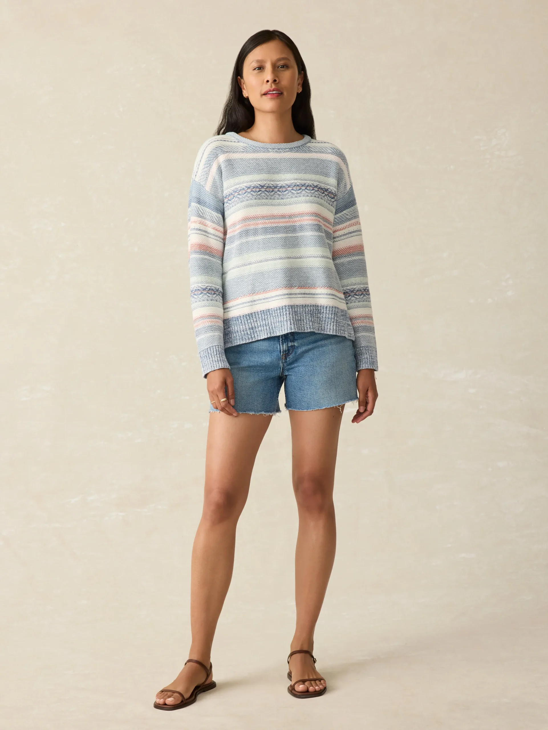 Women Faherty Brand High Tide Sweater -
