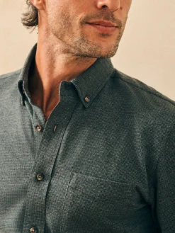 Faherty Brand Houndstooth Knit Shirt -