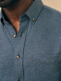 Faherty Brand Houndstooth Knit Shirt -