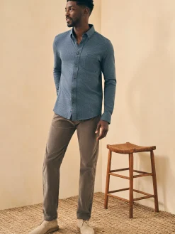 Faherty Brand Houndstooth Knit Shirt -