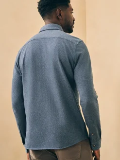 Faherty Brand Houndstooth Knit Shirt -