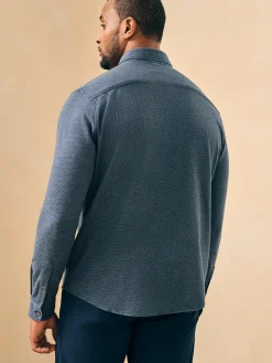 Faherty Brand Houndstooth Knit Shirt -