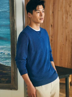 Faherty Brand Indigo Crewneck -