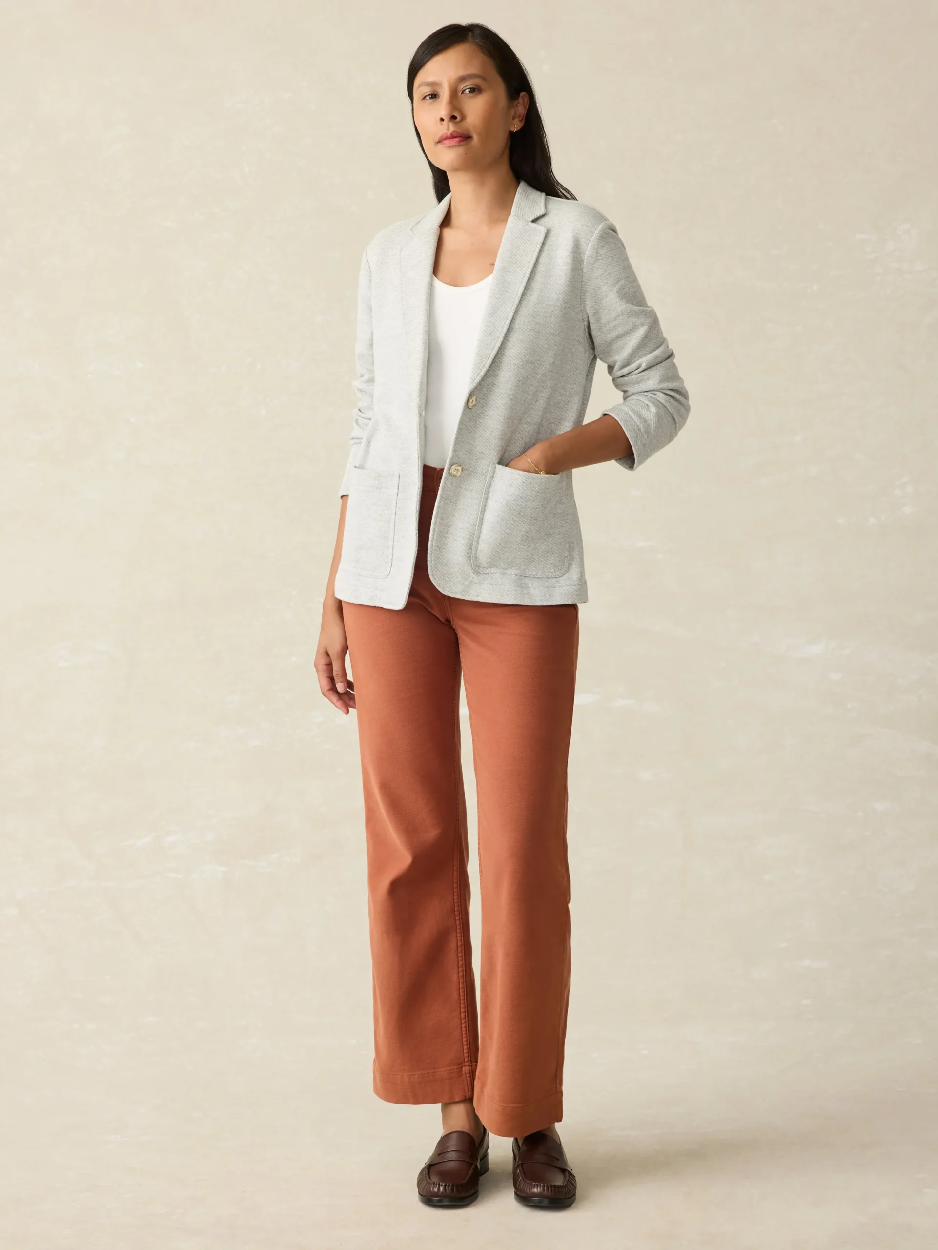 Women Faherty Brand Inlet Knit Blazer -