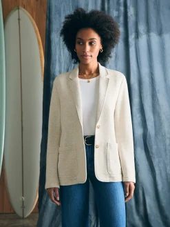 Women Faherty Brand Inlet Knit Blazer -