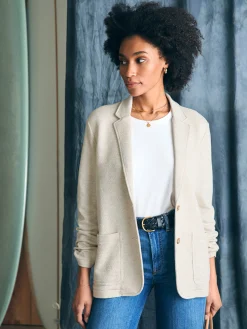 Women Faherty Brand Inlet Knit Blazer -