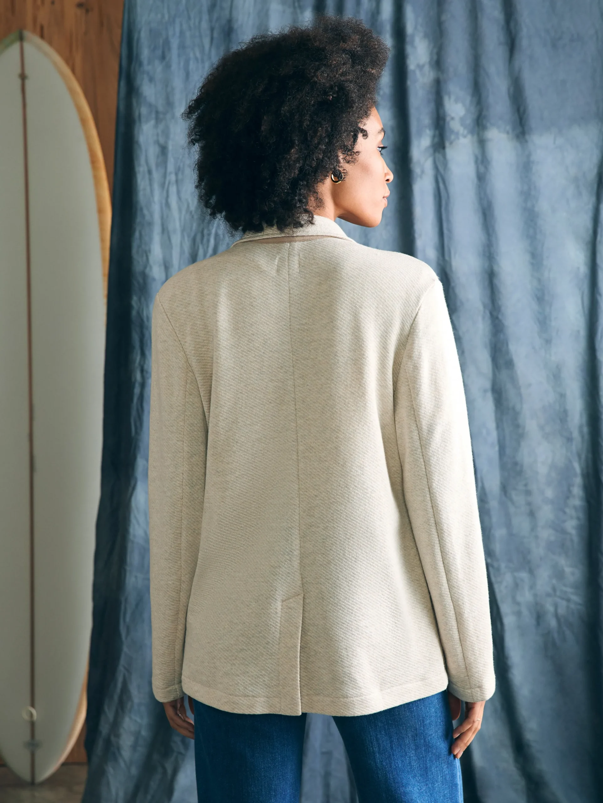 Women Faherty Brand Inlet Knit Blazer -