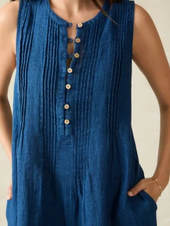 Women Faherty Brand Isha Basketweave Dress -