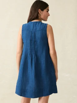 Women Faherty Brand Isha Basketweave Dress -