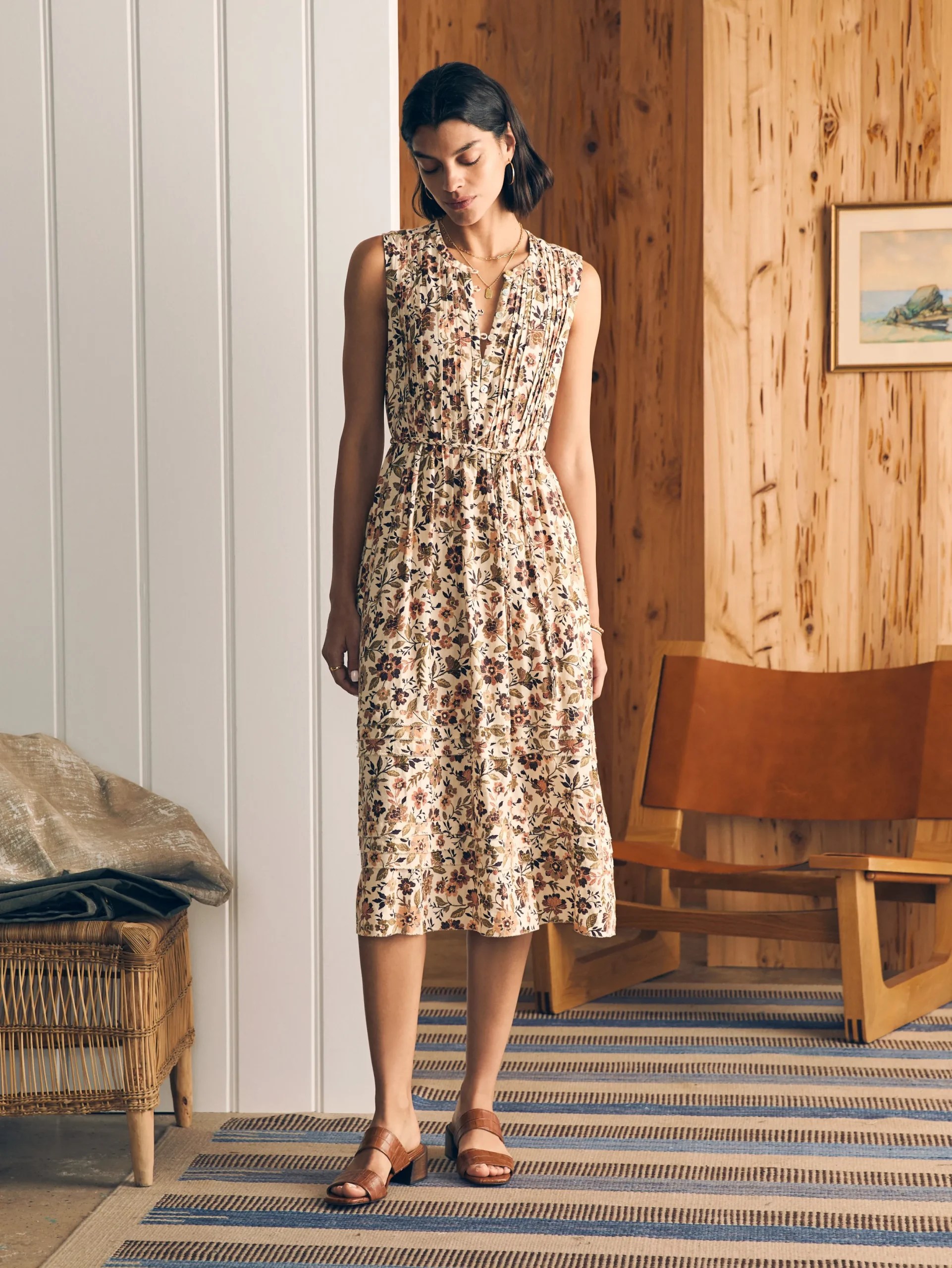 Women Faherty Brand Isha Midi Dress -