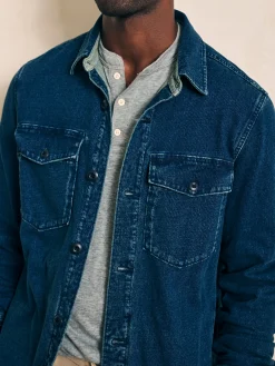 Faherty Brand Jersey Shirt Jacket -