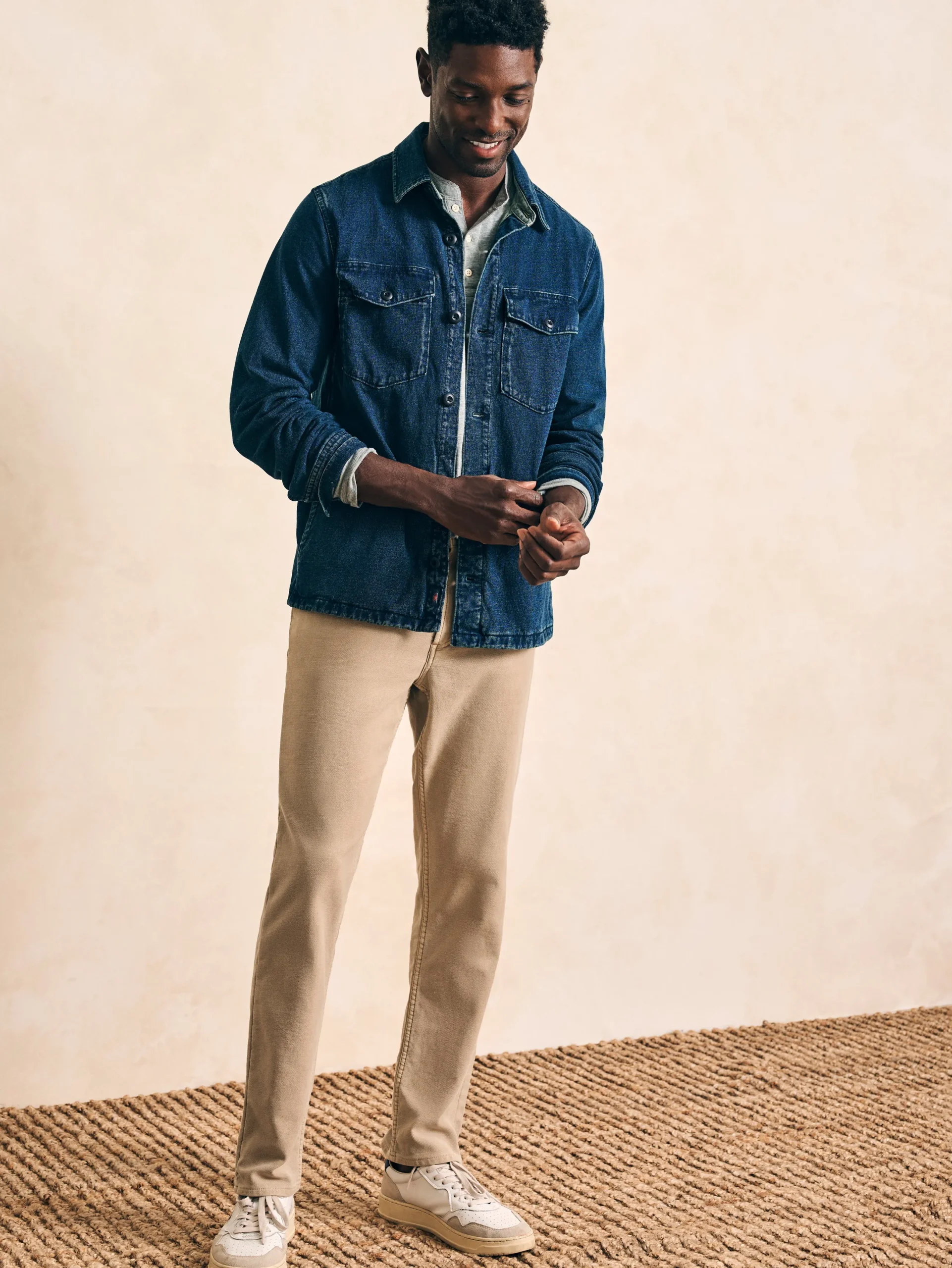 Faherty Brand Jersey Shirt Jacket -