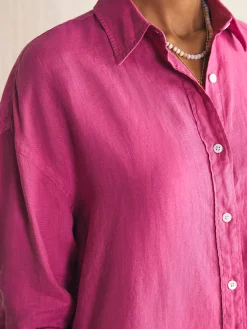 Women Faherty Brand Laguna Linen Relaxed Shirt -