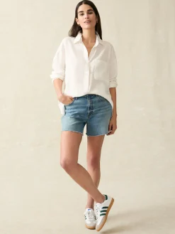Women Faherty Brand Laguna Linen Relaxed Shirt -