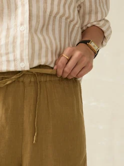 Women Faherty Brand Laguna Linen Tie Waist Short -