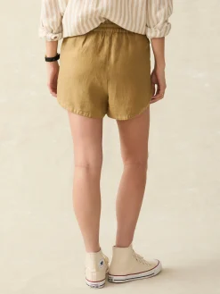 Women Faherty Brand Laguna Linen Tie Waist Short -
