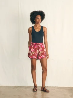 Women Faherty Brand Laguna Linen Tie Waist Short -