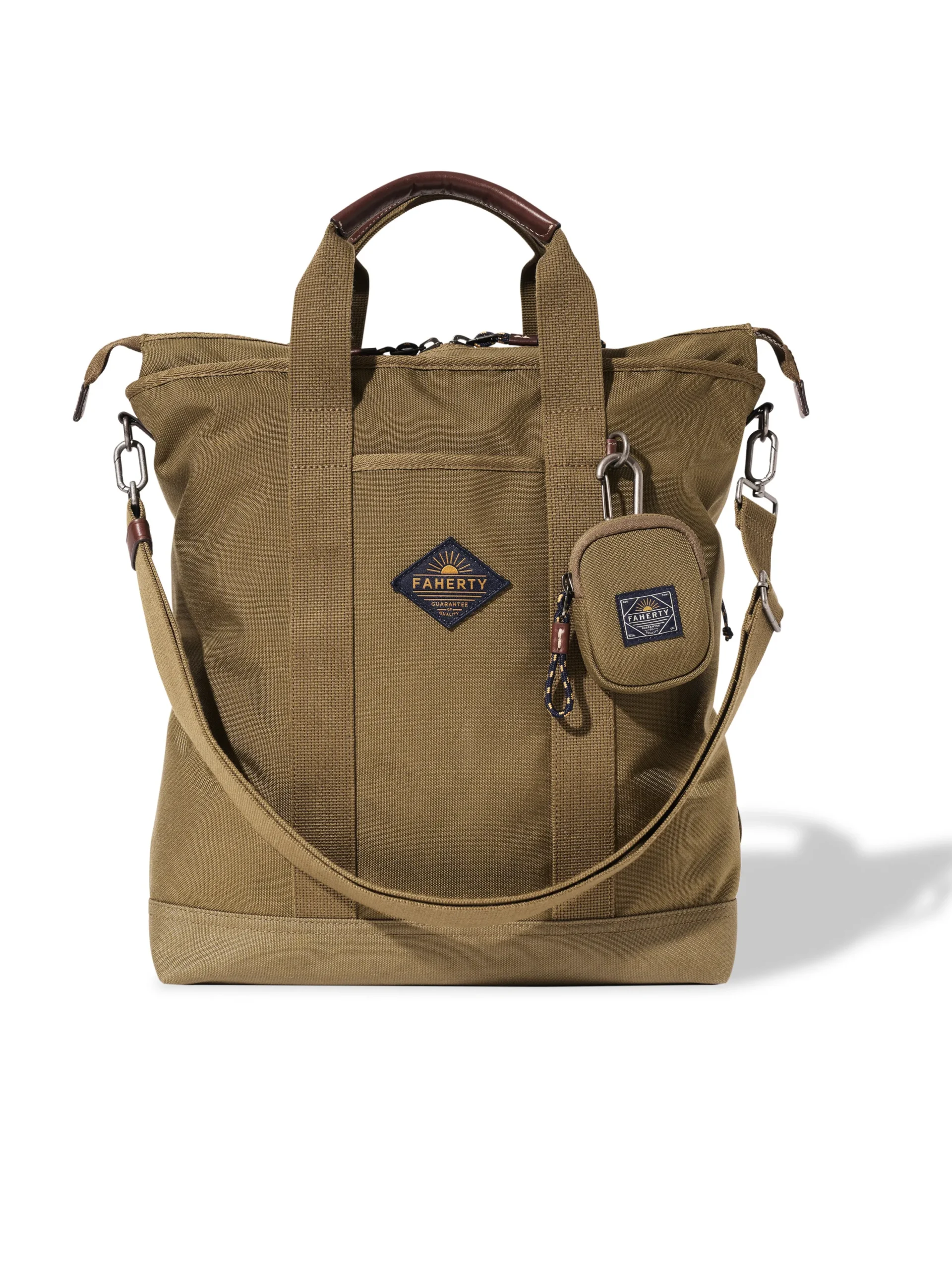 Women Faherty Brand Latitude Convertible Tote Backpack -