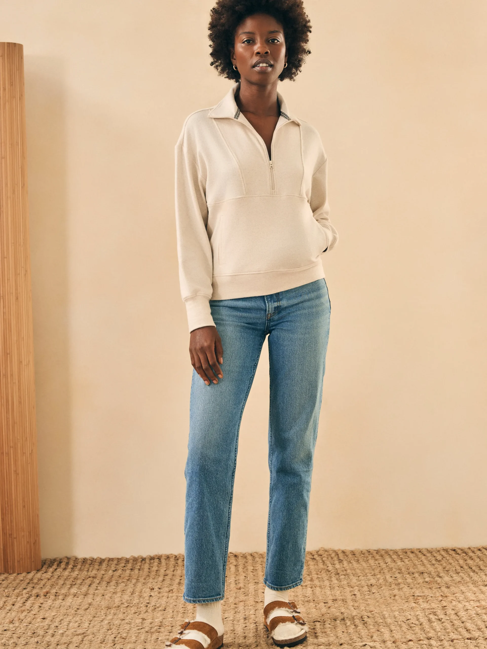 Women Faherty Brand Legend™ Lounge Half Zip Sweatshirt -