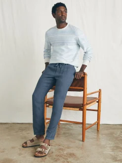 Faherty Brand Linen Drawstring Pant -