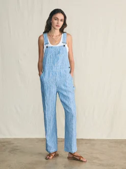 Women Faherty Brand Linen Mechanic Overall -