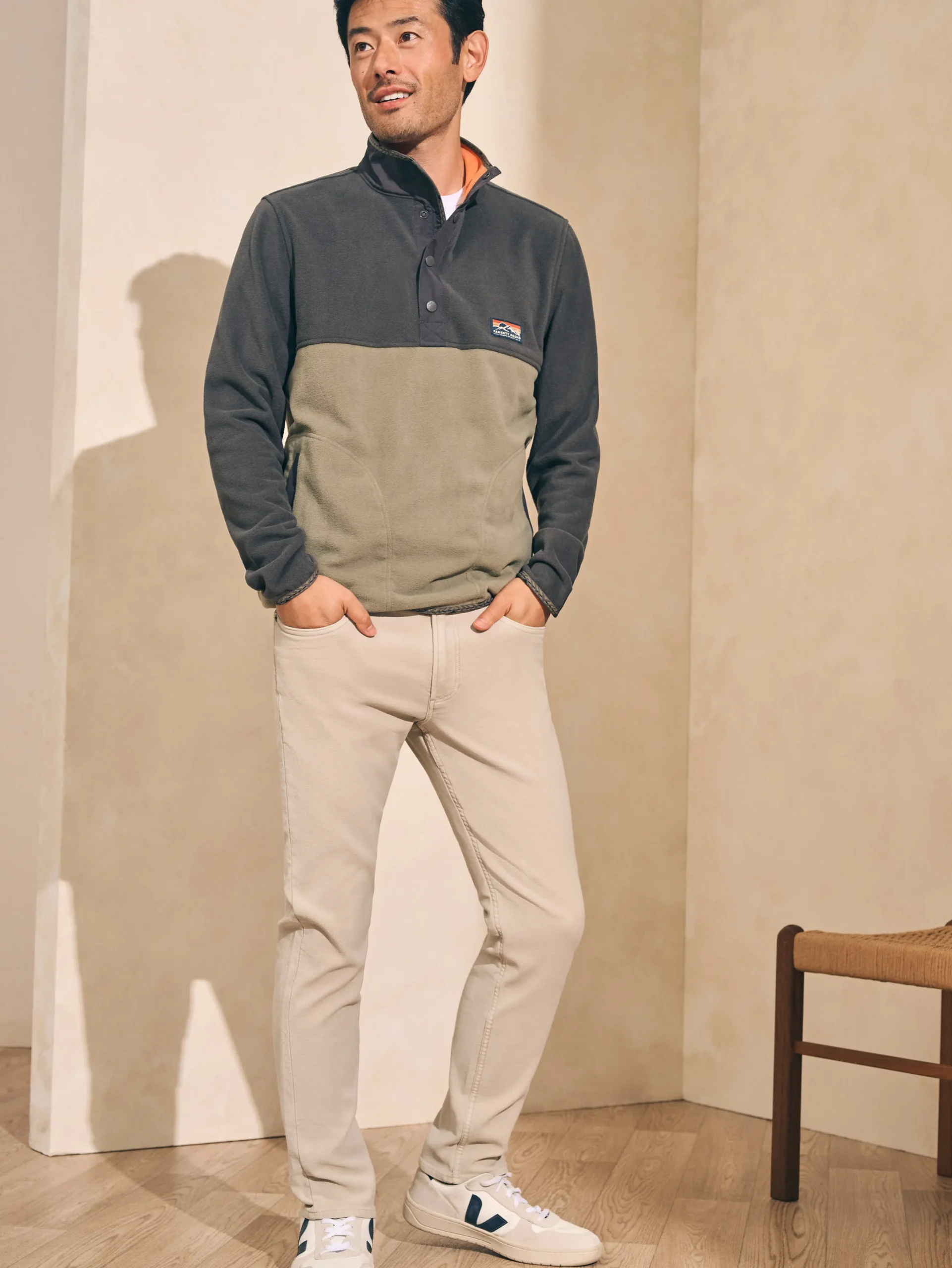 Faherty Brand Low Pile Fleece Popover -