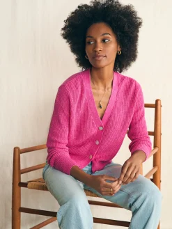 Women Faherty Brand Miramar Linen Cardigan -