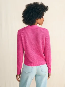 Women Faherty Brand Miramar Linen Cardigan -