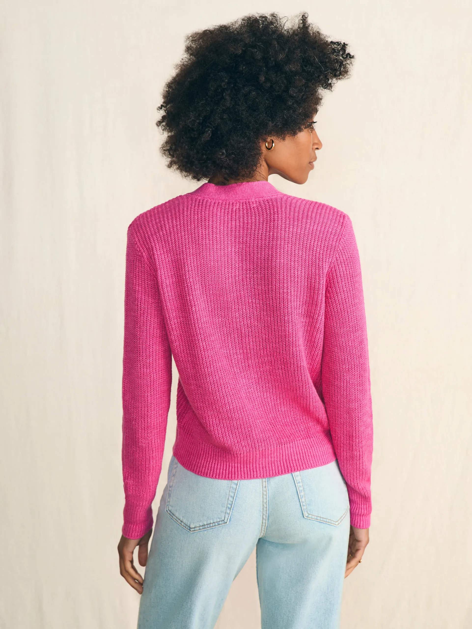 Women Faherty Brand Miramar Linen Cardigan -