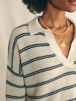 Women Faherty Brand Miramar Linen Polo -