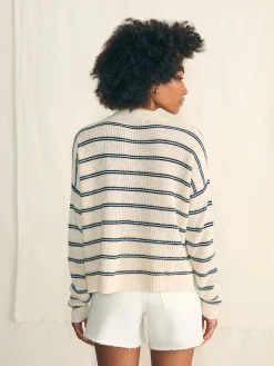 Women Faherty Brand Miramar Linen Polo -