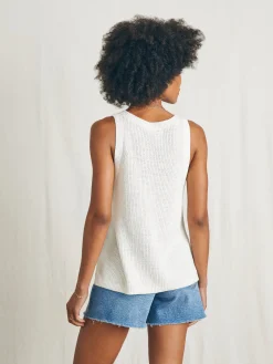 Women Faherty Brand Miramar Linen Scoop Neck Tank -