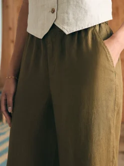 Women Faherty Brand Monterey Linen Pant -