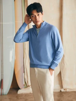 Faherty Brand Movement™ Quarter Zip Sweater (Tall) -