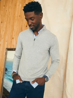 Faherty Brand Movement™ Quarter Zip Sweater (Tall) -
