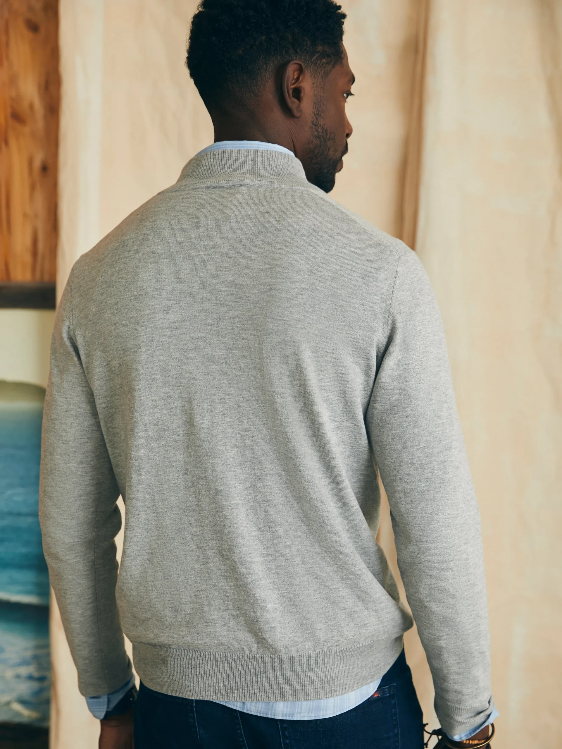 Faherty Brand Movement™ Quarter Zip Sweater (Tall) -
