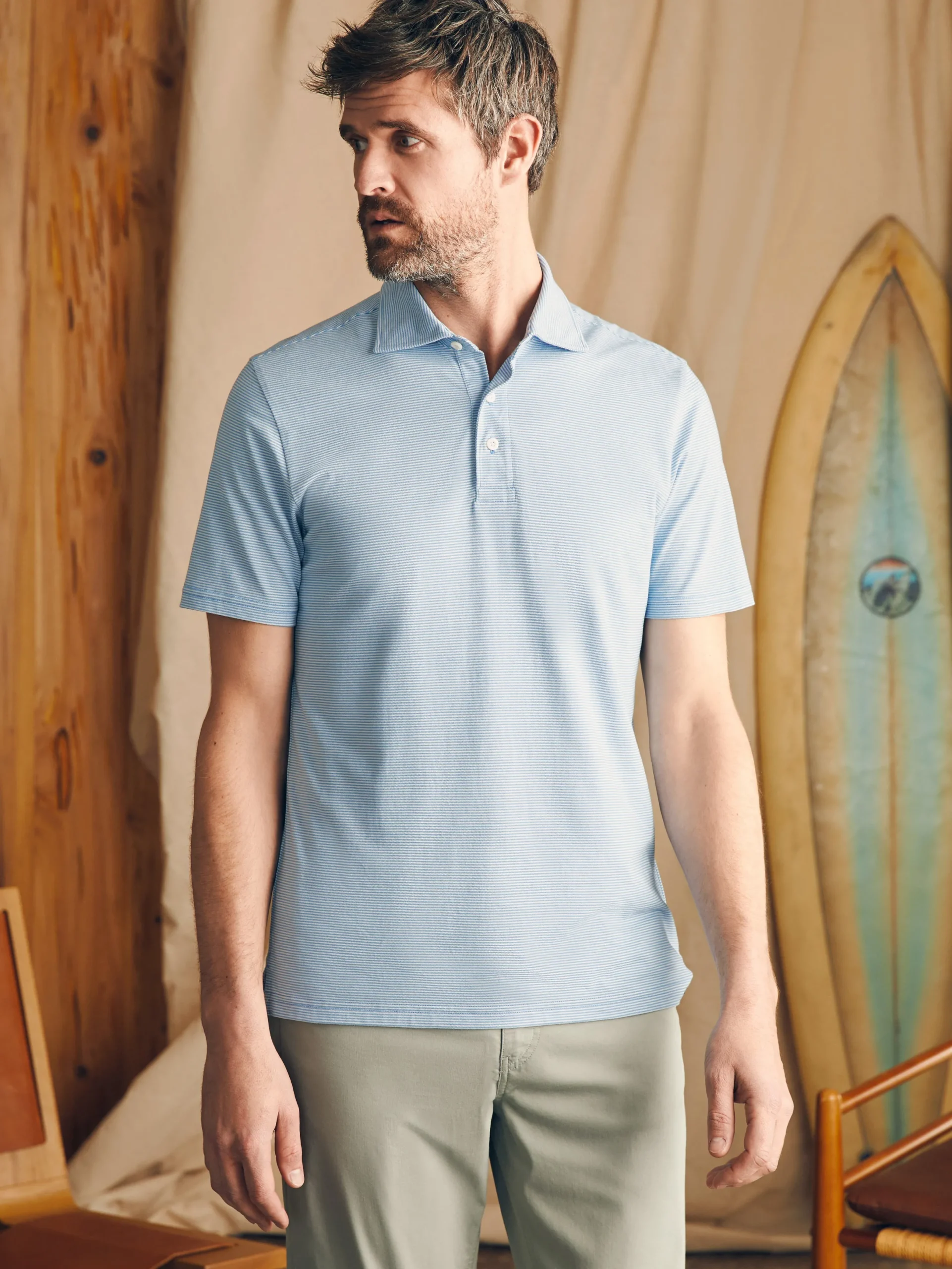 Faherty Brand Movement™ Short-Sleeve Pique Polo Shirt -